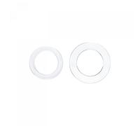 sourcing map Nylon White Flat Washers for M8 Screw Bolts 13mm 11mm OD and 0.8mm 2mm Thick 100 Pcs