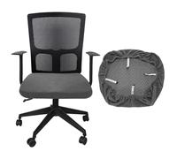 sourcing map Office Chair Cover, 46-54cm Jacquard Stretchable Soft Rotating Chair Slipcover Washable Desk Computer Seat Cover Protector for Office Home, Gray