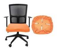 sourcing map Office Chair Cover, 46-54cm Jacquard Stretchable Soft Rotating Chair Slipcover Washable Desk Computer Seat Cover Protector for Office Home, Orange