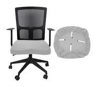 sourcing map Office Chair Cover, 46-54cm Jacquard Stretchable Soft Rotating Chair Slipcover Washable Desk Computer Seat Cover Protector for Office Home, Flax Gray