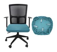 sourcing map Office Chair Cover, 46-54cm Jacquard Stretchable Soft Rotating Chair Slipcover Washable Desk Computer Seat Cover Protector for Office Home, Lake Blue