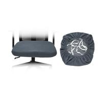sourcing map Office Chair Cover, Stretchable Soft Grid Textured Rotating Chair Slipcover Washable Desk Computer Seat Cover Protector for Office Home, L(45-48cm), Dark Gray