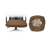 sourcing map Office Chair Cover, Stretchable Soft Grid Textured Rotating Chair Slipcover Washable Desk Computer Seat Cover Protector for Office Home, L(45-48cm), Khaki