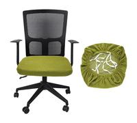 sourcing map Office Chair Cover, Stretchable Soft Grid Textured Rotating Chair Slipcover Washable Desk Computer Seat Cover Protector for Office Home, L(45-48cm), Olive