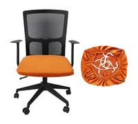 sourcing map Office Chair Cover, Stretchable Soft Rotating Chair Slipcover Washable Desk Computer Seat Cover Protector for Office Home, L(45-48cm), Orange