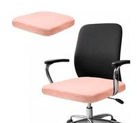sourcing map Office Chair Cover, Stretchable Soft Rotating Chair Slipcover Washable Desk Computer Seat Cover Protector for Office Home, 30-45cm, Light Pink