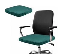 sourcing map Office Chair Cover, Stretchable Soft Rotating Chair Slipcover Washable Desk Computer Seat Cover Protector for Office Home, 30-45cm, Dark Green