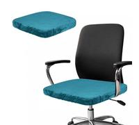 sourcing map Office Chair Cover, Stretchable Soft Rotating Chair Slipcover Washable Desk Computer Seat Cover Protector for Office Home, 30-45cm, Peacock Blue