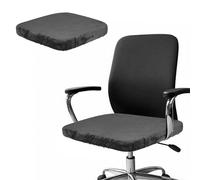 sourcing map Office Chair Cover, Stretchable Soft Rotating Chair Slipcover Washable Desk Computer Seat Cover Protector for Office Home, 30-45cm, Dark Gray
