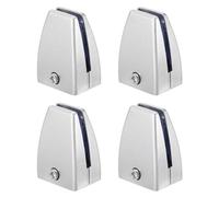sourcing map Office Desk Partition Support Bracket, 4pcs Desk Divider Clamp Brackets Screen Clip Holders for 2-20mm Thick, Silver Tone