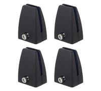 sourcing map Office Desk Partition Support Bracket, 4pcs Desk Divider Clamp Brackets Screen Clip Holders for 2-20mm Thick, Black