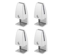 sourcing map Office Desk Partition Support Bracket, 4pcs Desk Divider Clamp Brackets Screen Clip Holders for 4-20mm Thick, Silver Tone