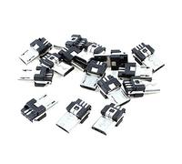 sourcing map Office Micro USB B 5 Pin Type Male Jack Connector Solder Mount Adapter 15pcs