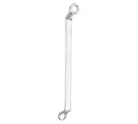 sourcing map Offset Extra Long Box End Wrench 8 x 9 mm Metric 12 Point 75 Degree Offset Double End Box Ratcheting Wrench CR-V Polished Long Spanner Tools