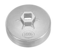 sourcing map Oil Filter Cap Wrench 18 Flute 84mm Inner Dia 1/2" Square Drive Aluminum Cup Type Drive Metric Oil Filter Socket Removal Tool for Engine Conduit Fittings