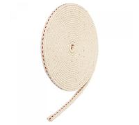 sourcing map Oil Lamp Wick 0.24 Inch Flat Wide 10 Foot Cotton Lanterns Wick with Red Stitch for Kerosene Burner Lighting
