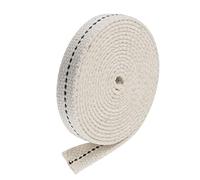 sourcing map Oil Lamp Wick 1/2 Inch Flat Wide 6.5 Foot Cotton Lanterns Wick with Black Stitch for Kerosene Burner Lighting