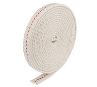 sourcing map Oil Lamp Wick 10mm Flat Wide 6.5 Foot Cotton Lanterns Wick with Red Stitch for Kerosene Burner Lighting