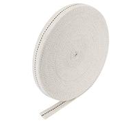 sourcing map Oil Lamp Wick 5/8 Inch Flat Wide 32 Foot Cotton Lanterns Wick with Black Stitch for Kerosene Burner Lighting