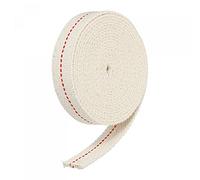 sourcing map Oil Lamp Wick 7/8 Inch Flat Wide 10 Foot Cotton Lanterns Wick with Red Stitch for Kerosene Burner Lighting