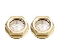 sourcing map Oil Liquid Level Gauge Sight Glass G3/4 Male Threaded Brass Air Compressor Fittings with O-Ring, Yellow 2Pcs