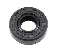 sourcing map Oil Seal Nitrile Rubber Cover TC 10mm x 22mm x 7mm Black | Double Lip with Spring for Bearing Shaft