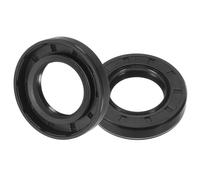sourcing map Oil Seal, TC 30mm x 52mm x 10mm Nitrile Rubber Cover Double Lip with Spring for Mechanical Motive Axle Bearing Shaft, Black 2 Pcs