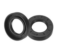 sourcing map Oil Seal, TC 30mm x 52mm x 12mm Nitrile Rubber Cover Double Lip with Spring for Mechanical Motive Axle Bearing Shaft, Black 2 Pcs