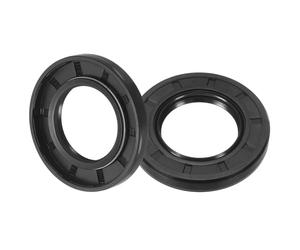 sourcing map Oil Seal, TC 30mm x 52mm x 7mm Nitrile Rubber Cover Double Lip with Spring for Mechanical Motive Axle Bearing Shaft, Black 2 Pcs