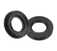 sourcing map Oil Seal, TC 30mm x 55mm x 10mm Nitrile Rubber Cover Double Lip with Spring for Mechanical Motive Axle Bearing Shaft, Black 2 Pcs