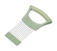 sourcing map Onion Slicer Holder, Stainless Steel Vegetable Cutting Holder Food Cutter Tool for Slicing Storing Onions Tomatoes Potatoes Avocados Apples, Green