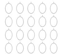sourcing map Open Back Bezel Pendants, 50pcs Oval Hollow Frame Charm Geometric Blank Trays for Resin Jewelry Making Casting, Necklaces, Bracelet, DIY Crafts (Silver)