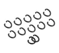 sourcing map Open Jump Rings, 8mm Colorful O-Ring Connectors for DIY Crafts, Carbon Steel, Black 24Pcs