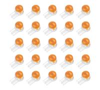 Sourcing Map Orange K2/UY2 Crimp Butt Terminal Connectors Assortment Kit, 50pcs, 19AWG-26AWG, 0.4mm-0.9mm, Plastic, Gel-Filled
