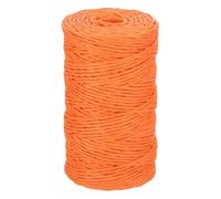 sourcing map Orange Raffia Ribbon,98 Yard Natural Raffia Paper String 2mm Wide Twisted Raffia Yarn Twine for Gift Wrapping Crocheting Knitting DIY Crafts