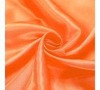 sourcing map Orange Satin Fabric by The Yard, 2 Yards 60" Wide Silky Satin Fabric Solid Satin Cloth Fabric for Bridal Dress Wedding Decorations Crafts Sewing