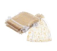 sourcing map Organza Bags, 50Pcs 10 x 12cm Candy Mesh Bag with Drawstring Jewelry Gift for Party Favor Pouch Christmas Wedding Festival Small Gift, White