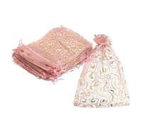 sourcing map Organza Bags, 50Pcs 3.9x5.9 Inch Candy Mesh Bag with Drawstring Jewelry Gift for Party Favor Pouch Christmas Wedding Festival Small Gift, Pink