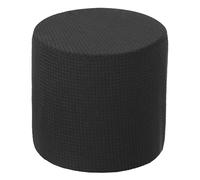 sourcing map Ottoman Cover Round, Stretch Ottoman Slipcover Fit Diameter 9.8"-12.6", Non-Slip Footstool Protector Cover for Bedroom Living Room Black