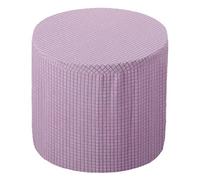 sourcing map Ottoman Cover Round, Stretch Ottoman Slipcover Fit Diameter 9.8"-12.6", Non-Slip Footstool Protector Cover for Bedroom Living Room Light Purple