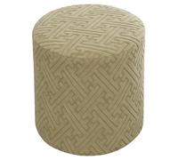 sourcing map Ottomen Cover Round, Stretch Ottomen Slipcover Fit Diameter 10"-13", Non-Slip Footrest Covers with Elastic Bottom for Home Bedroom Furniture Protector, Khaki(Geometric)