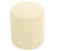sourcing map Ottomen Cover Round, Stretch Ottomen Slipcover Fit Diameter 10"-13", Non-Slip Footrest Covers with Elastic Bottom for Home Bedroom Furniture Protector, Beige(Dot Line)