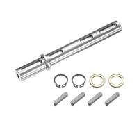 sourcing map Output Double Shaft, 18mm Diameter, 164mm Length, Low Noise Alloy Steel Output Shaft with Gaskets S Ring Corner Pin for NMRV040 Worm Reducer