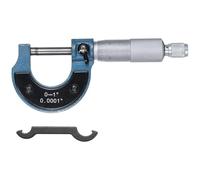 sourcing map Outside Micrometer 0-1inch Range +/-0.0001inch Accuracy Micrometer with Ratchet Stop Metal Industrial-Grade Precision Measuring Tool for Machinist Engineer, Blue