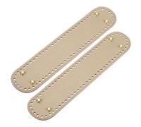 sourcing map Oval Bag Bottom Shaper Pad, 2Pcs 320x70mm PU Leather Bags Cushion Base for Crochet Knitting Handbag Shoulder Bag, Golden