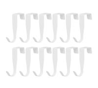 sourcing map Over The Door Hook,12 Pack - Carbon Steel Cabinet Door Single Hooks, Metal Door Hanger for Home Kitchen Decoration (White)