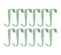 sourcing map Over The Door Hook,12 Pack - Carbon Steel Cabinet Door Single Hooks, Metal Door Hanger for Home Kitchen Decoration (Green)