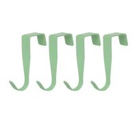 sourcing map Over The Door Hook,4 Pack - Carbon Steel Cabinet Door Single Hooks, Metal Door Hanger for Home Kitchen Decoration (Green)