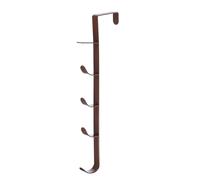 Sourcing Map Over The Door Hooks - Metal Vertical Hooks Coat Hanger for Hanging Coat Bags, Towels and Hats - Brown