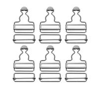 sourcing map Overall Buckles, 6 Sets Retro Metal Suspender Replacement Buckles 35mm(1-3/8") Inner Width for Trousers Cotton Jacket Jeans, Gun-black